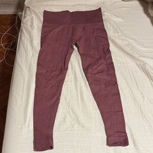 SET Active Mauve Leggings bra and long sleeve